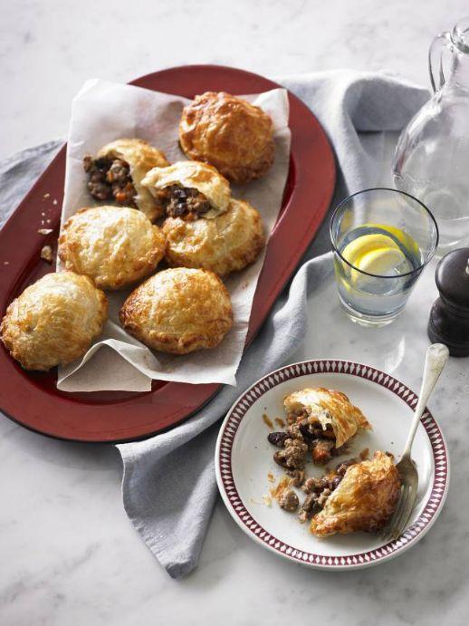 Lamb, mushroom and cranberry pies