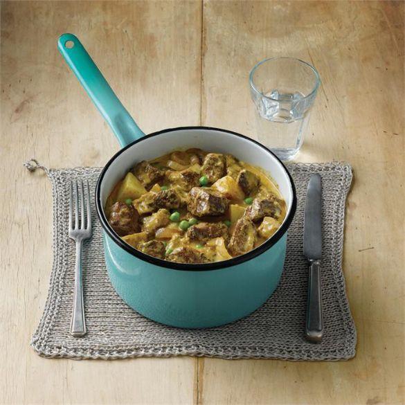 Beef, potato and pea curry