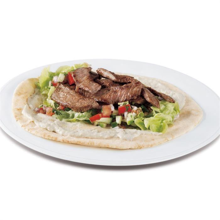 Beef and salad wraps