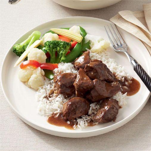 Braised soy, ginger & honey beef