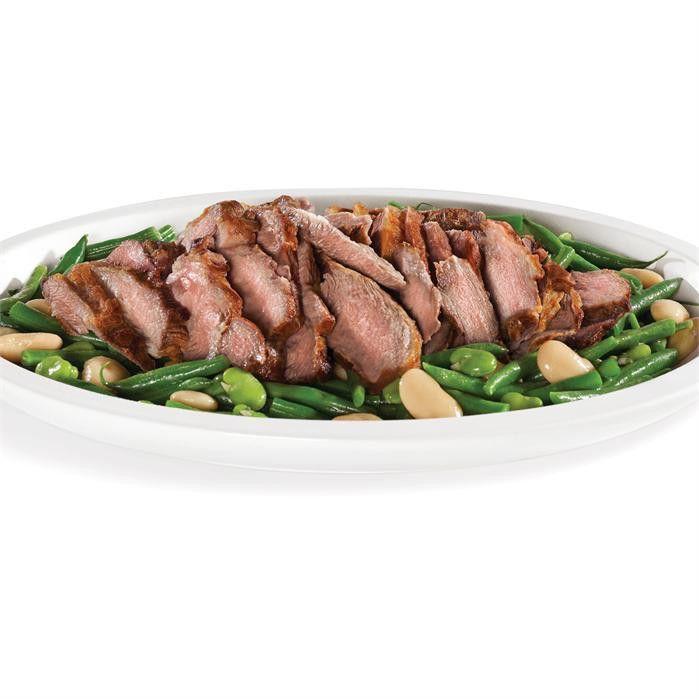 Citrus roasted lamb with mixed beans