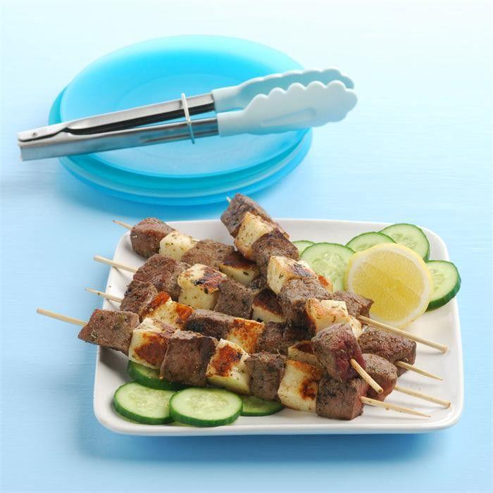 Greek beef skewers