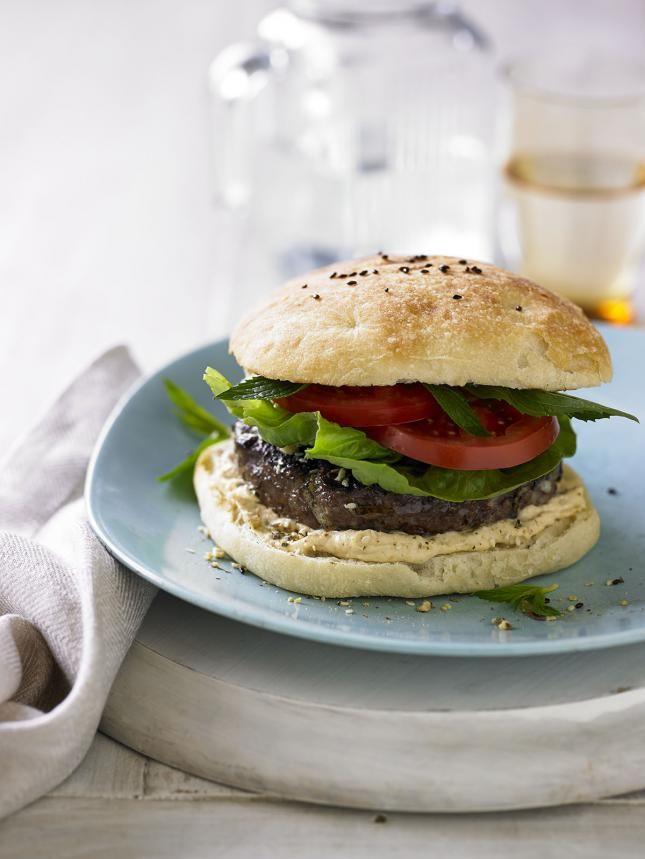 Dukkah spiced lamb burgers