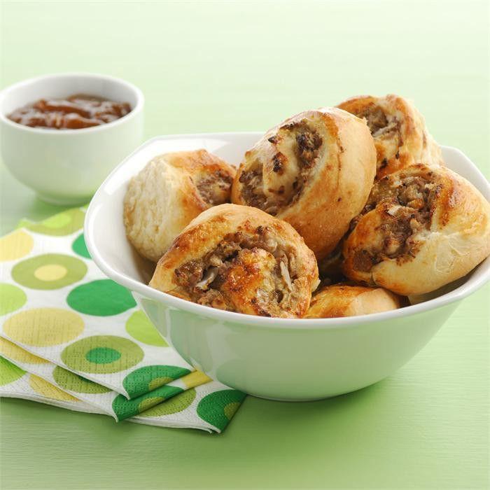 Chutney beef scrolls