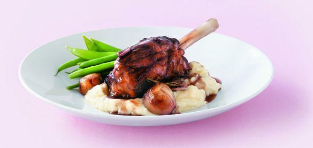 Braised rosemary lamb shanks