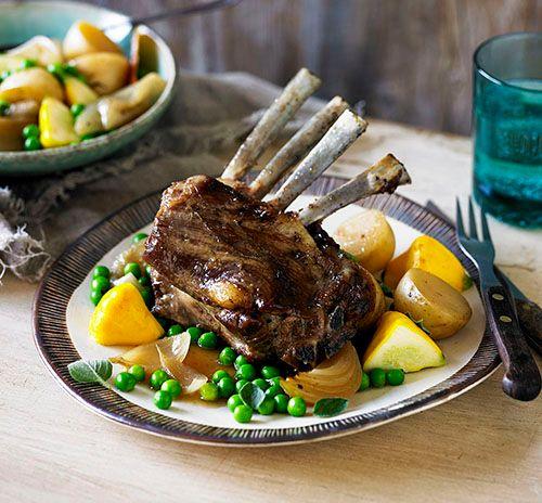 Maple syrup braised rack of lamb