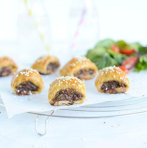 Beef and veggie sausage rolls