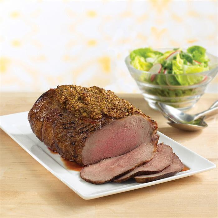 Roast beef sirloin with seeded mustard