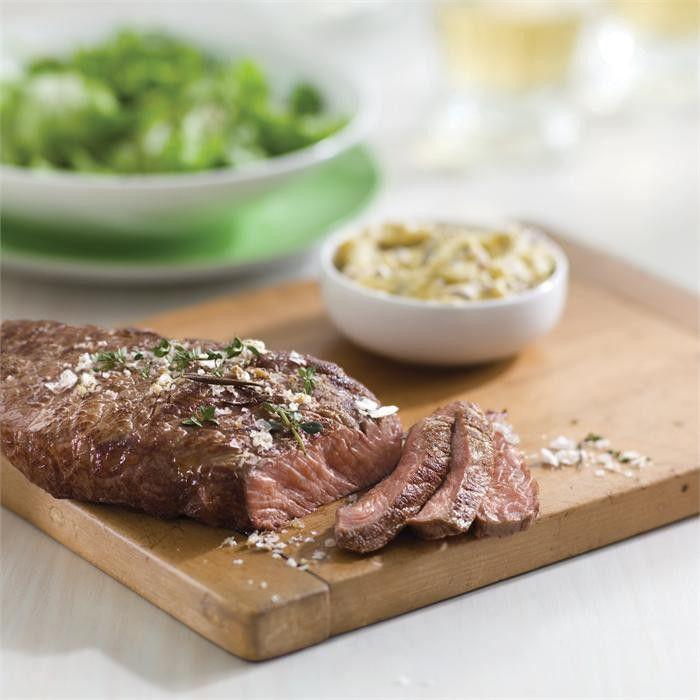 Barbecued rump steak seasoned with rosemary