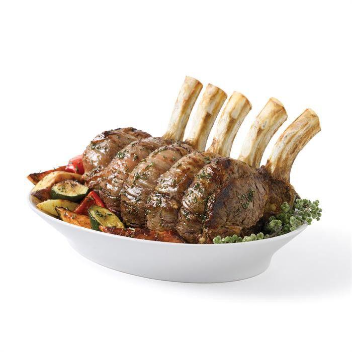 Standing rib roast with a mix of fresh herbs