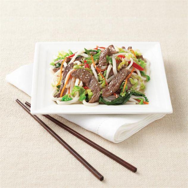 Beef noodle stir-fry