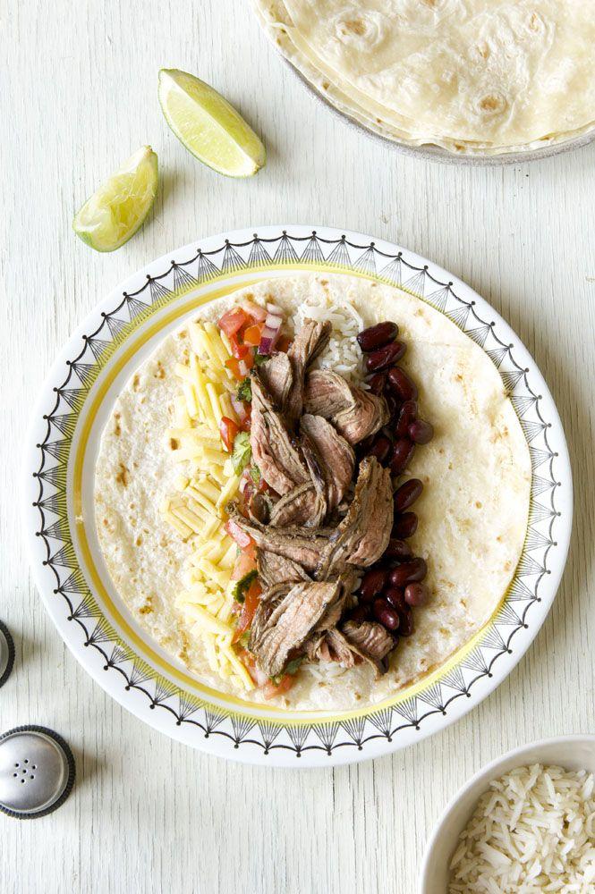 Carne asada with chili salsa