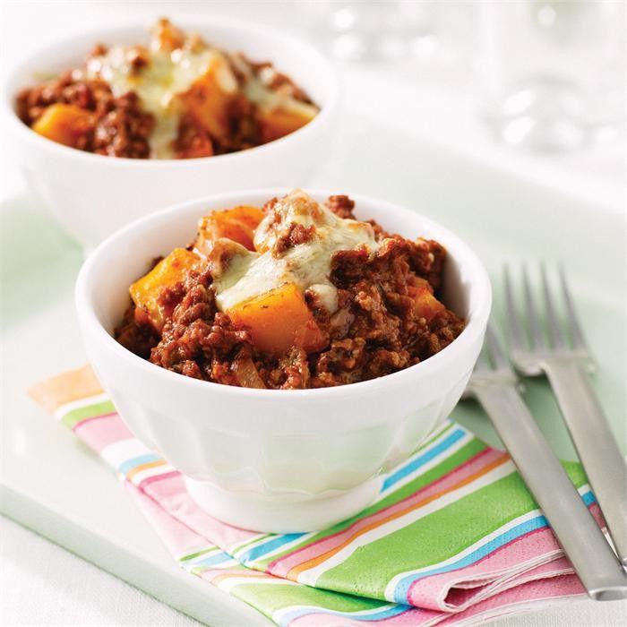 Beef mince and pumpkin melts