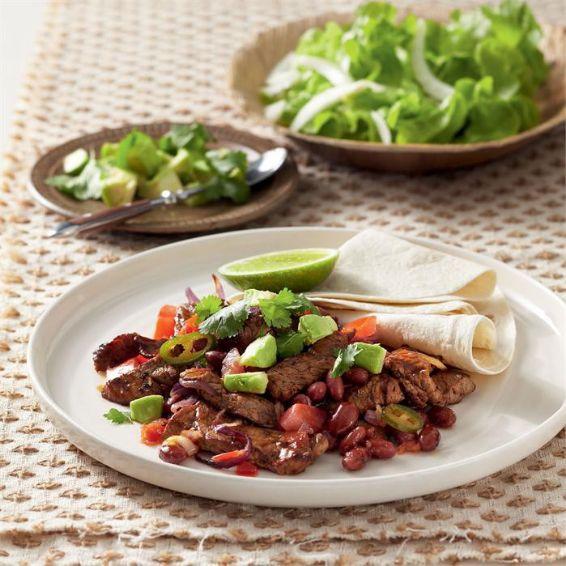 Mexican beef & bean stir-fry