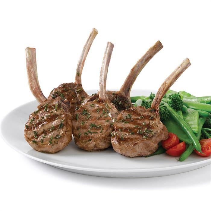 Lamb cutlets with a medley of vegetables