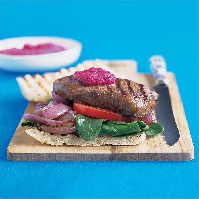 Australian lamb steak sandwich