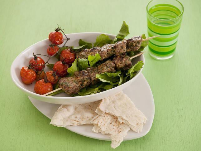 Lamb, lemon & garlic kebabs