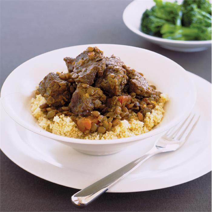 Beef and lentils with rosemary