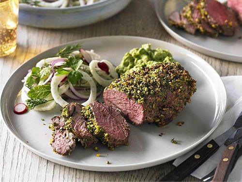 Herb & pistachio crusted mini lamb rump