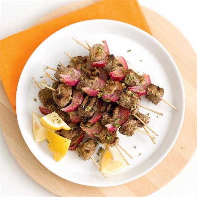 Lemon and rosemary lamb kebabs