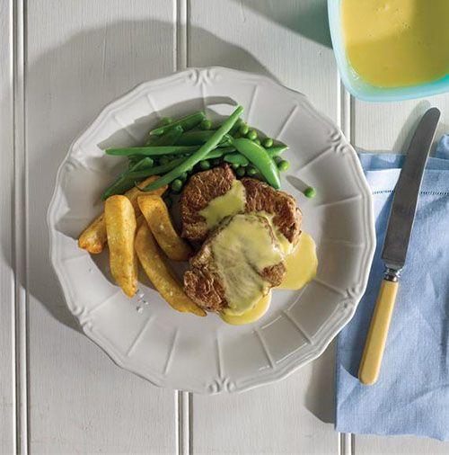 Pan-fried scotch fillet steak with a quick béarnaise