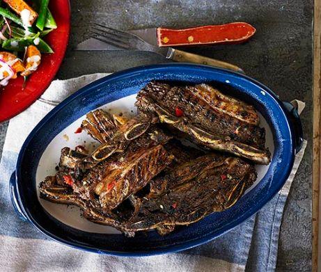 Quick grilled habanero short ribs