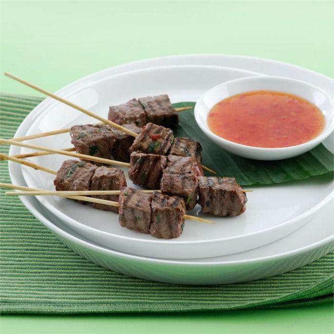 Teriyaki beef skewers